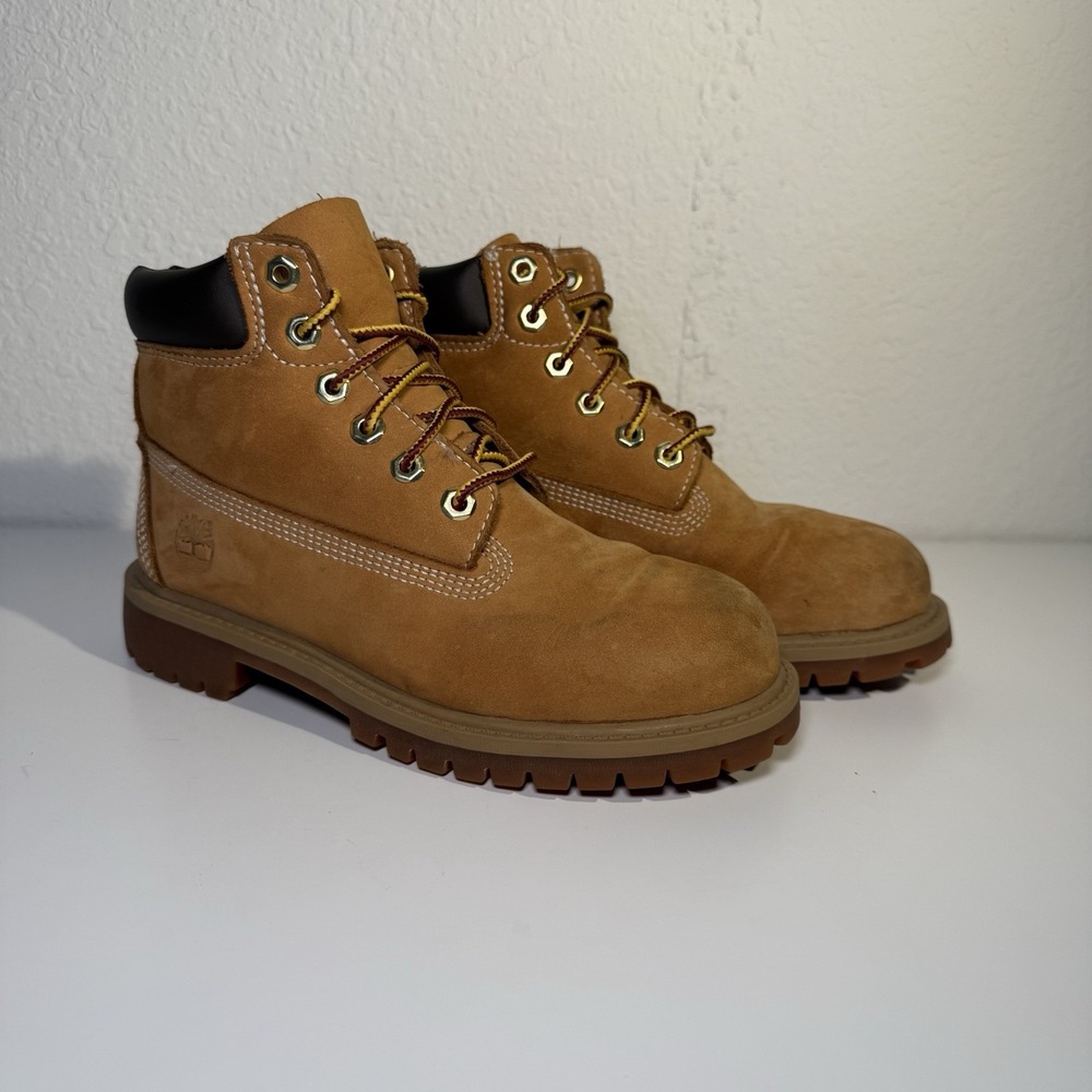 Timberland 12709 Wheat Nubuck Lace Up Boots Youth US Size 1.5M